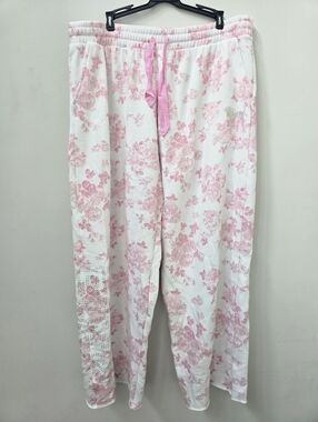 PINK x LoveShackFancy Wide-Leg Sweatpants
